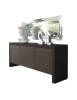 MOBILI 2G - Madia 3 Ante contemporanea legno nero testa di moro 205X45X89 (315)