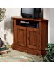 MOBILI 2G - PORTA TV AD ANGOLO IN LEGNO MASSELLO ARTE POVERA 73X73