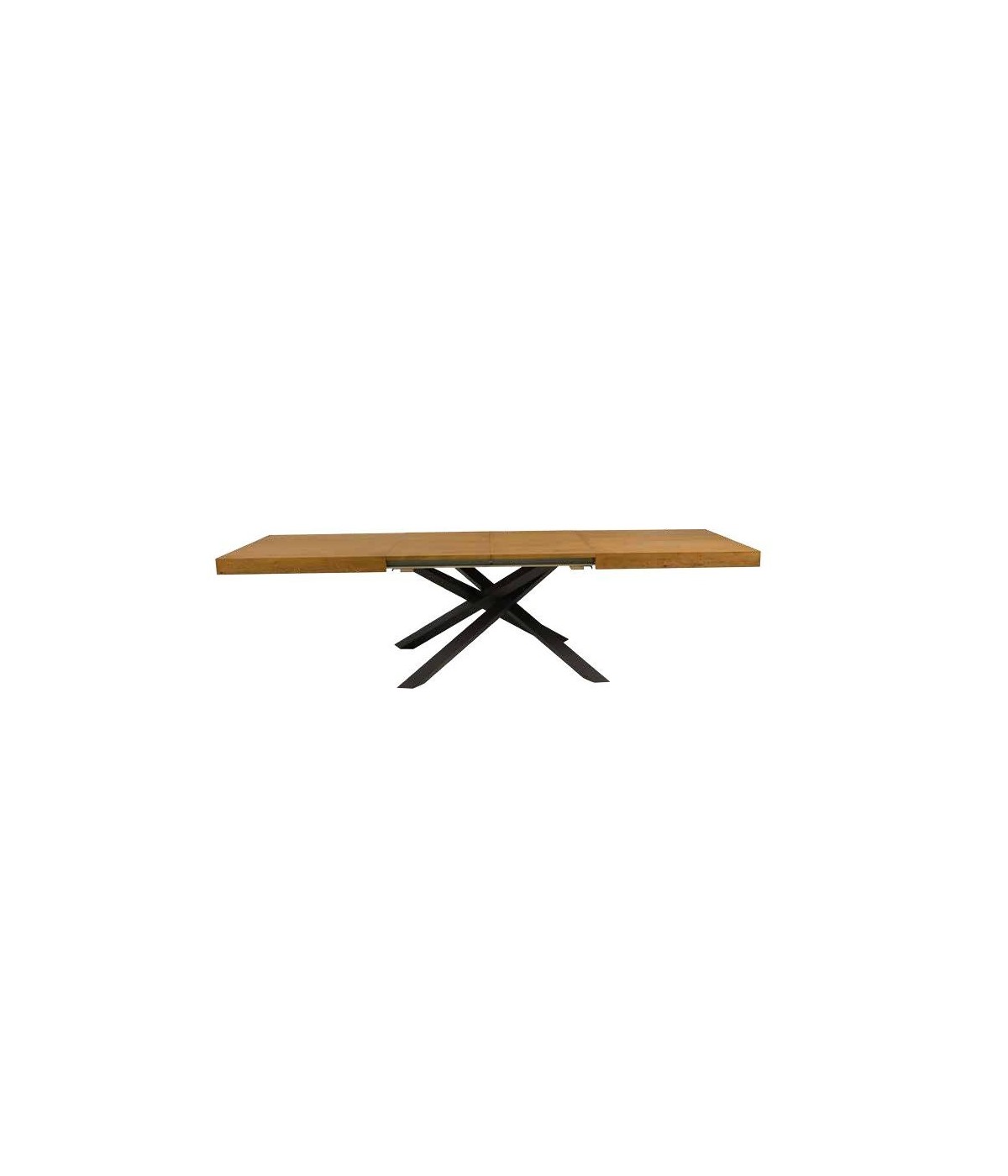 MOBILI 2G - TAVOLO  BIG TABLE IMPIALLACCIATO LEGNO ROVERE NODATO  L.160 P.90 H.78 (APERTO260CM)