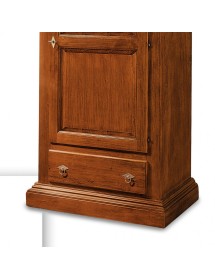 ARMADIO CLASSICO 1 ANTA IN LEGNO MASSELLO TINTA NOCE 96X56X197 (1706)