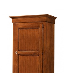 ARMADIO CLASSICO 1 ANTA IN LEGNO MASSELLO TINTA NOCE 96X56X197 (1706)