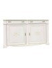 MOBILI 2G - Credenza legno 2 porte 2 cassetti legno shabby scritte vari colori 200X50X115 (1239) vista frontale