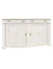 MOBILI 2G - Credenza legno 2 porte 2 cassetti legno shabby scritte vari colori 200X50X115 (1239) vista frontale