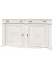 MOBILI 2G - Credenza legno 2 porte 2 cassetti legno shabby scritte vari colori 200X50X115 (1239) vista frontale