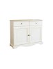 MOBILI 2G - Credenza legno 2 porte 2 cassetti legno shabby vari colori 120X39X100 (1240) vista frontale