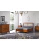 MOBILI 2G - Letto matrimoniale contenitore legno noce bassano 175x210X125 vista frontale
