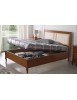 MOBILI 2G - Letto matrimoniale contenitore legno noce bassano 175x210X125 vista frontale
