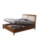 MOBILI 2G - Letto matrimoniale contenitore legno noce bassano 175x210X125 vista frontale