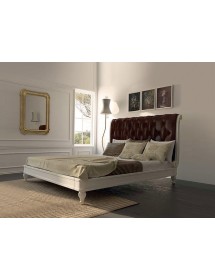 Letto matrimoniale Classico imbottito ecopelle vari colori 171x224x140 (801)