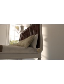 Letto matrimoniale Classico imbottito ecopelle vari colori 171x224x140 (801)