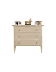 MOBILI 2G - Cassettiera arte povera 3 cassetti legno vari colori 110x50x95 (123) vista frontale