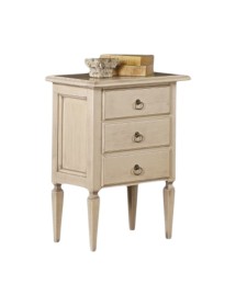 MOBILI 2G - Comodino arte povera 3 cassetti legno vari colori 51x34x67 (123) vista frontale