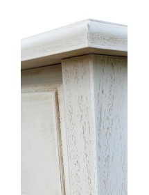 MOBILI 2G - Credenza legno 2 porte 2 cassetti legno shabby vari colori 150X48X110 (1241) vista frontale