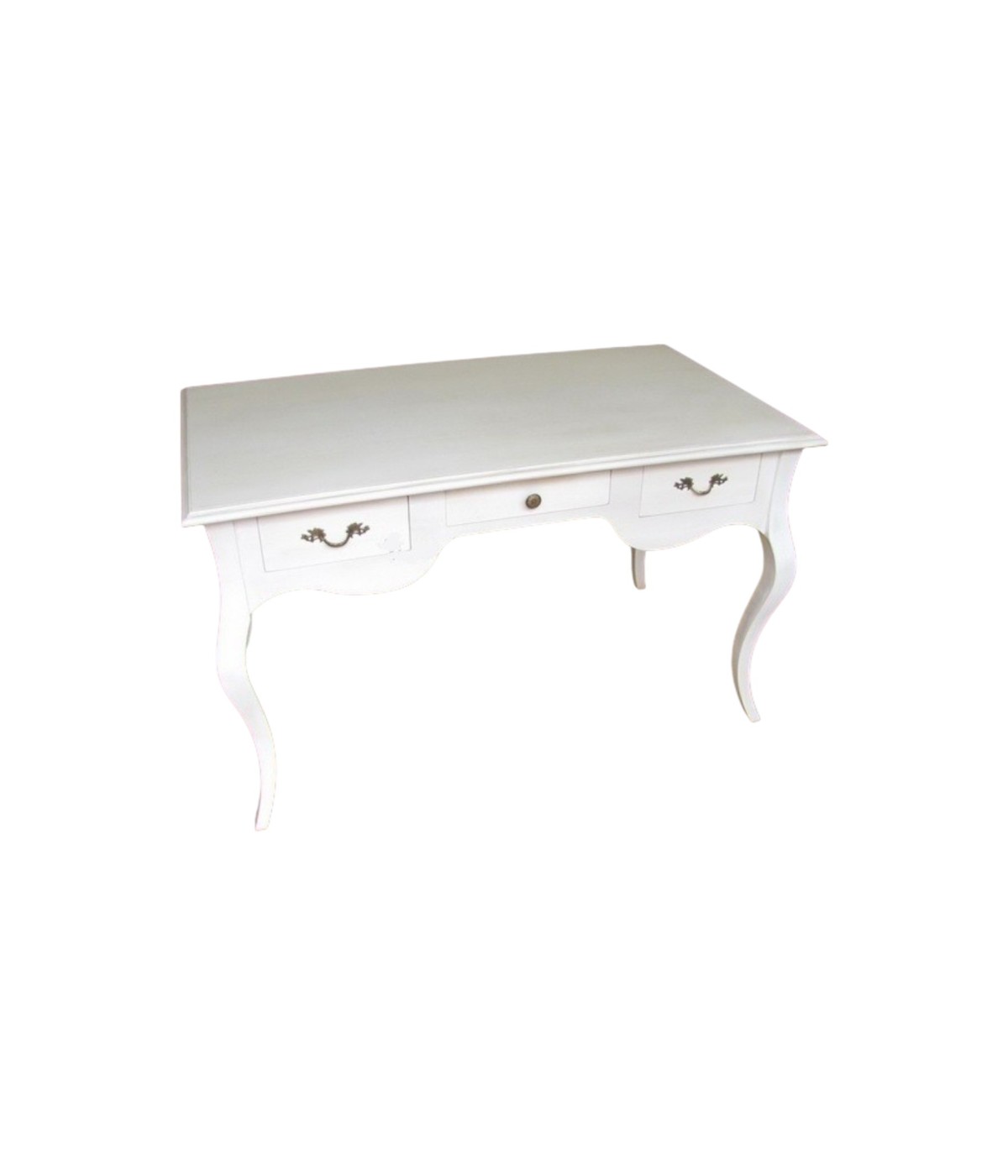 MOBILI 2G - Scrivania legno 3 cassetti laccato bianco opaco l.150 x p.75 h.80