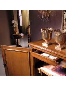 CREDENZA 2 PORTE CLASSICA INTARSIO LEGNO VARI COLORI 146X49x113
