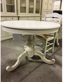 MOBILI 2G - TAVOLO ROTONDO ALLUNGABILE LEGNO GREZZO DIAMETRO 120x120 H.80