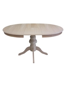 MOBILI 2G - TAVOLO ROTONDO ALLUNGABILE GREZZO DIAMETRO 100X100H.80 VISTA FRONTALE