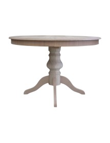 MOBILI 2G - TAVOLO ROTONDO ALLUNGABILE GREZZO DIAMETRO 120X120H.80 VISTA FRONTALE