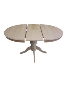 MOBILI 2G - TAVOLO ROTONDO ALLUNGABILE GREZZO DIAMETRO 120X120H.80 VISTA FRONTALE