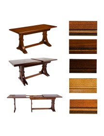 MOBILI 2G - Tavolo fratino allungabile legno arte povera vari colori 160x85 180x85 180x100 (66) VISTA FRONTALE