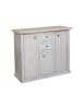 MOBILI 2G - Madia Credenza 3 porte 2 cassetti bianco anticato 100 X 39 X 85 (392) VISTA FRONTALE