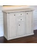 MOBILI 2G - Madia Credenza 3 porte 2 cassetti bianco anticato 100 X 39 X 85 (392) VISTA FRONTALE