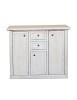 MOBILI 2G - Madia Credenza 3 porte 2 cassetti bianco anticato 100 X 39 X 85 (392) VISTA FRONTALE