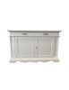 MOBILI 2G - MADIA CREDENZA CLASSICA IN LEGNO 2 PORTE SHABBY BIANCO 210X55X115