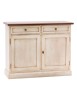 MOBILI 2G - Credenza 2 Ante  2 cassetti shabby Bicolore Legno 105X42X85 VISTA FRONTALE