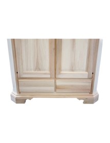 ARMADIO SAGOMATO 2 PORTE LEGNO GREZZO 138X61X200 (471)