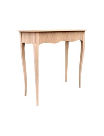 MOBILI 2G - CONSOLLE 1 CASSETTO INTARSIATA LEGNO GREZZO L.79 P.34 H.80