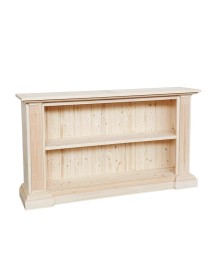 MOBILI 2G - LIBRERIA A GIORNO INTAGLIATA LEGNO GREZZO 177X40X101