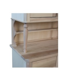 MOBILI 2G - Cristalliera in legno 2 Ante Arte Povera grezza 82x43x205 vista frontale