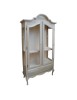 MOBILI 2G - VETRINA SAGOMATA CAPPELLO GENDARME GREZZA LEGNO 104x45x196