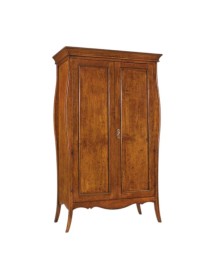 MOBILI 2G - ARMADIO 2 ANTE CLASSICO LEGNO FINITURA NOCE BASSANO 127x64x212