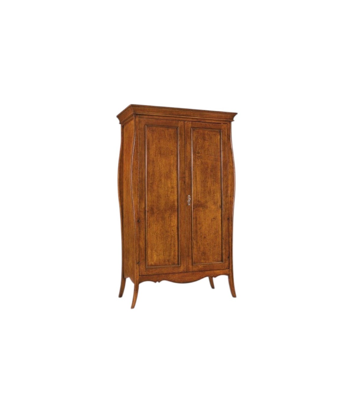 MOBILI 2G - ARMADIO 2 ANTE CLASSICO LEGNO FINITURA NOCE BASSANO 127x64x212