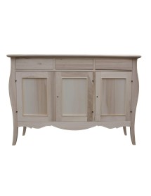 MADIA CREDENZA 3 PORTE IN LEGNO BIANCO OPACO L.151.P.50 H.105 (3088)