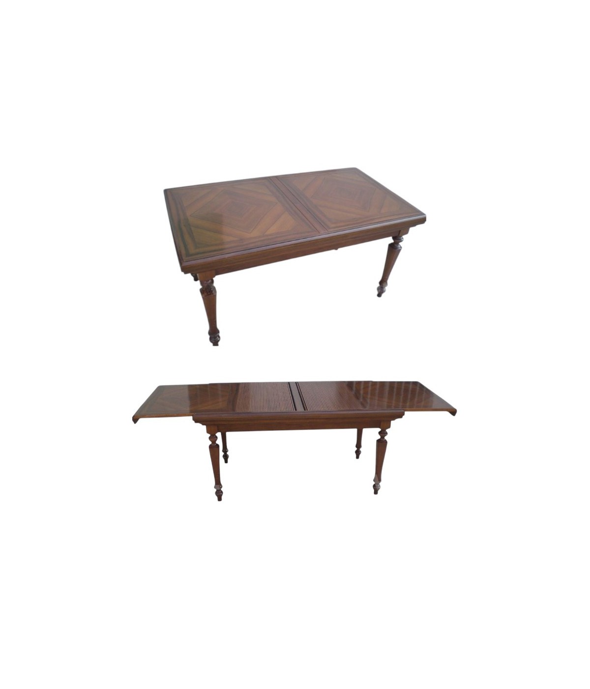 MOBILI 2G - TAVOLO ALLUNGABILE LEGNO NOCE A SERRANDINA L.160 x P.90 H.80