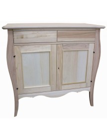 MADIA CREDENZA 2 PORTE 2 CASSETTI IN LEGNO AVORIO PATINATO L.105 P....