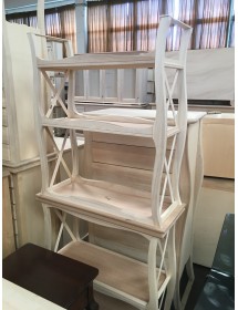 LIBRERIA A GIORNO 3 RIPIANI LEGNO GREZZO 82X34X91 (3032)