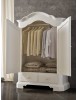 MOBILI 2G - ARMADIO IN LEGNO 2 PORTE SHABBY BIANCO 138X61X200 (471) vista frontale