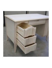 SCRIVANIA IN LEGNO 3 CASSETTI PIANO ESTRAIBILE PORTA TASTIERA 130X75X80 (2129)