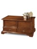 MOBILI 2G - Cassapanca 2 cassetti classica intagliata legno tinta noce 120x46x51 (5006) vista frontale