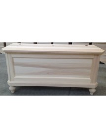 Cassapanca in legno massello tinta noce 120x45x59