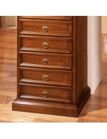 CASSETTIERA IN LEGNO 7 CASSETTI GREZZO L.60 P.47 H.115 (717)