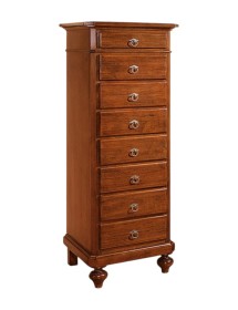 MOBILI 2G - Cassettiera 8 cassetti in legno arte povera tinta noce L.55 x P.45 H.149 (707) VISTA FRONTALE