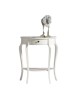 MOBILI 2G - CONSOLLE CLASSICA IN LEGNO 1 CASSETTO BIANCO L.67 P.33 H.75 (3109) vista frontale