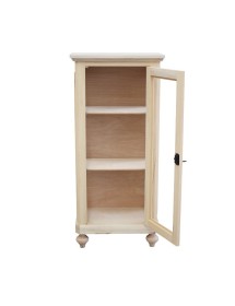 MOBILI 2G - VETRINA 1 ANTA IN LEGNO GREZZO L.60 P.40 H.131 (1102)