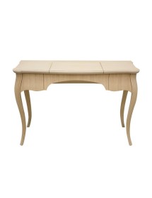 MOBILI 2G - TOELETTA IN LEGNO 2 CASSETTI GREZZO L.120 P.50 H.80 (059) vista frontale