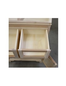 Dispensa shabby 2 ribalte, 2 porte e 4 cassetti legno decorata 82x4...